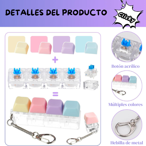 Llavero Fidget Mecánico – Clicker Antiestrés